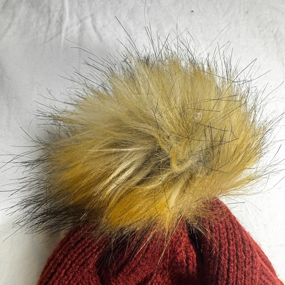 New Era Women's Floridat State University Red Beanie Stocking Cap Pom Hat - Picture 4 of 11